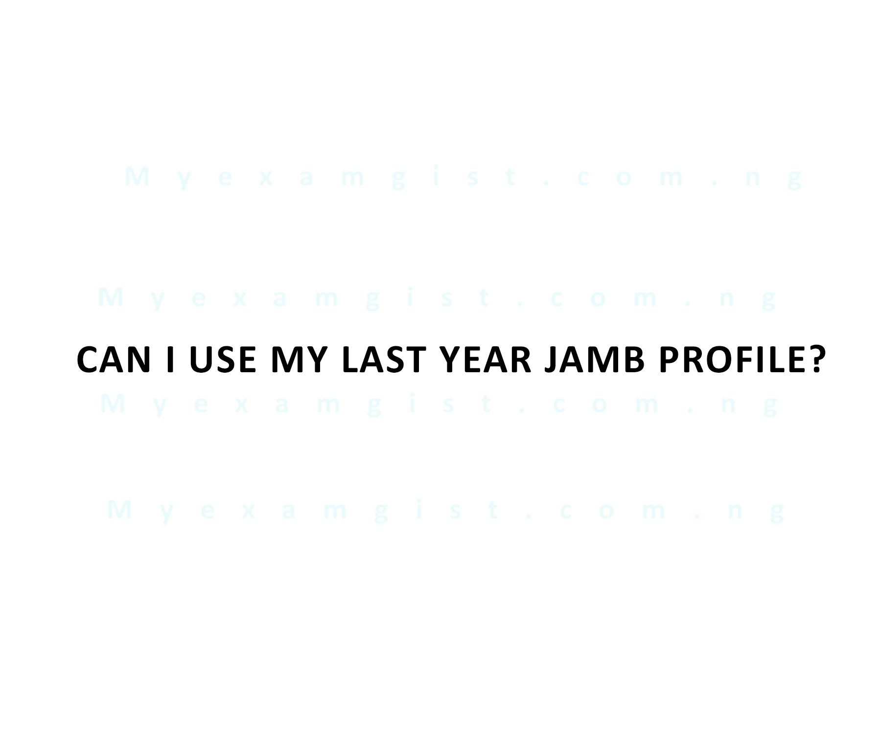 Can I use my last year JAMB profile?
