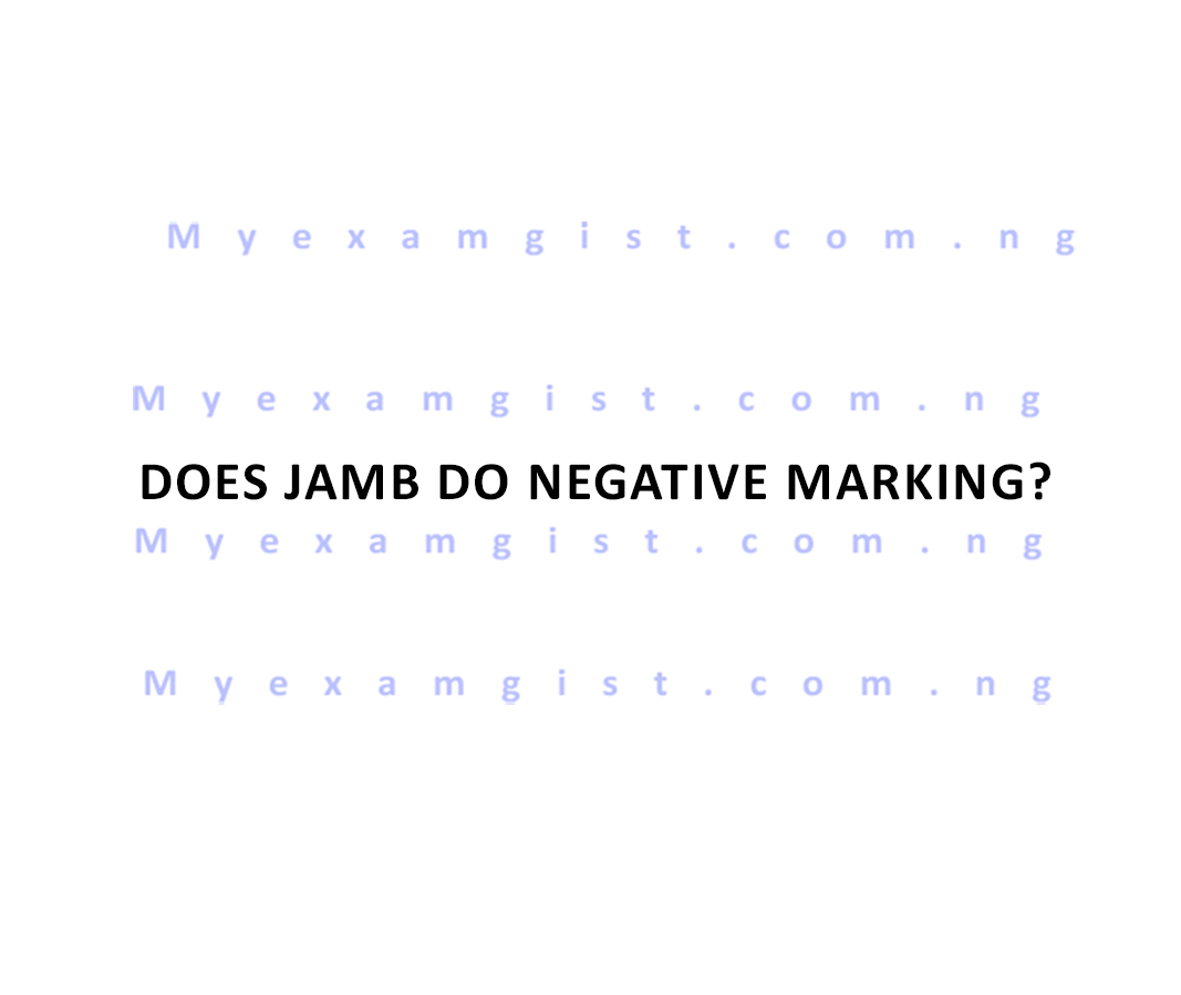 Does jamb do negative marking?