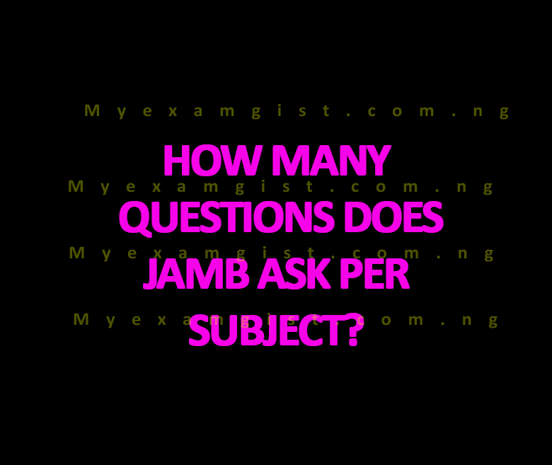 How many questions does JAMB ask per subject